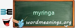 WordMeaning blackboard for myringa